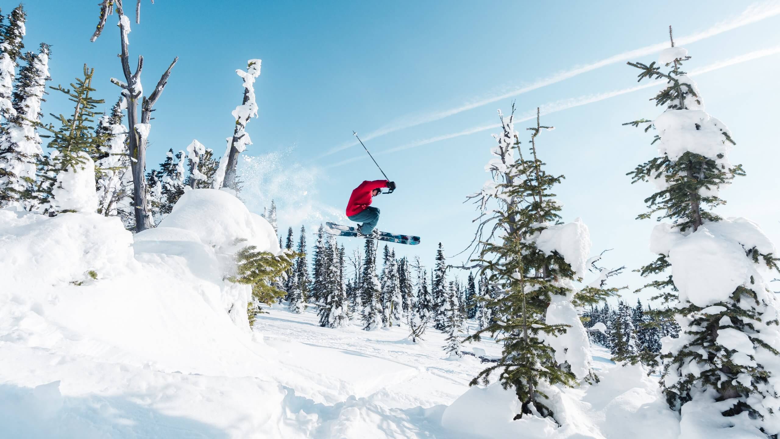 man skiing at Brundage mountain resort