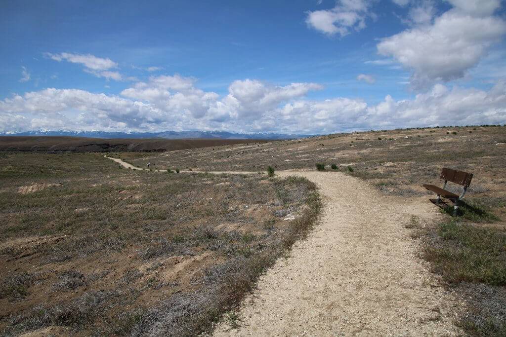 The gravel trail to the overlook is accessible with all terrain tires or adaptive equipment.