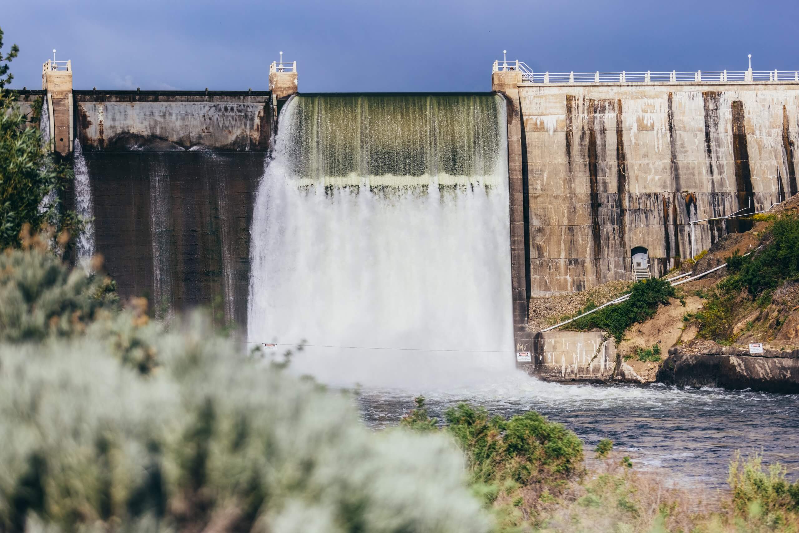 front view of a dam