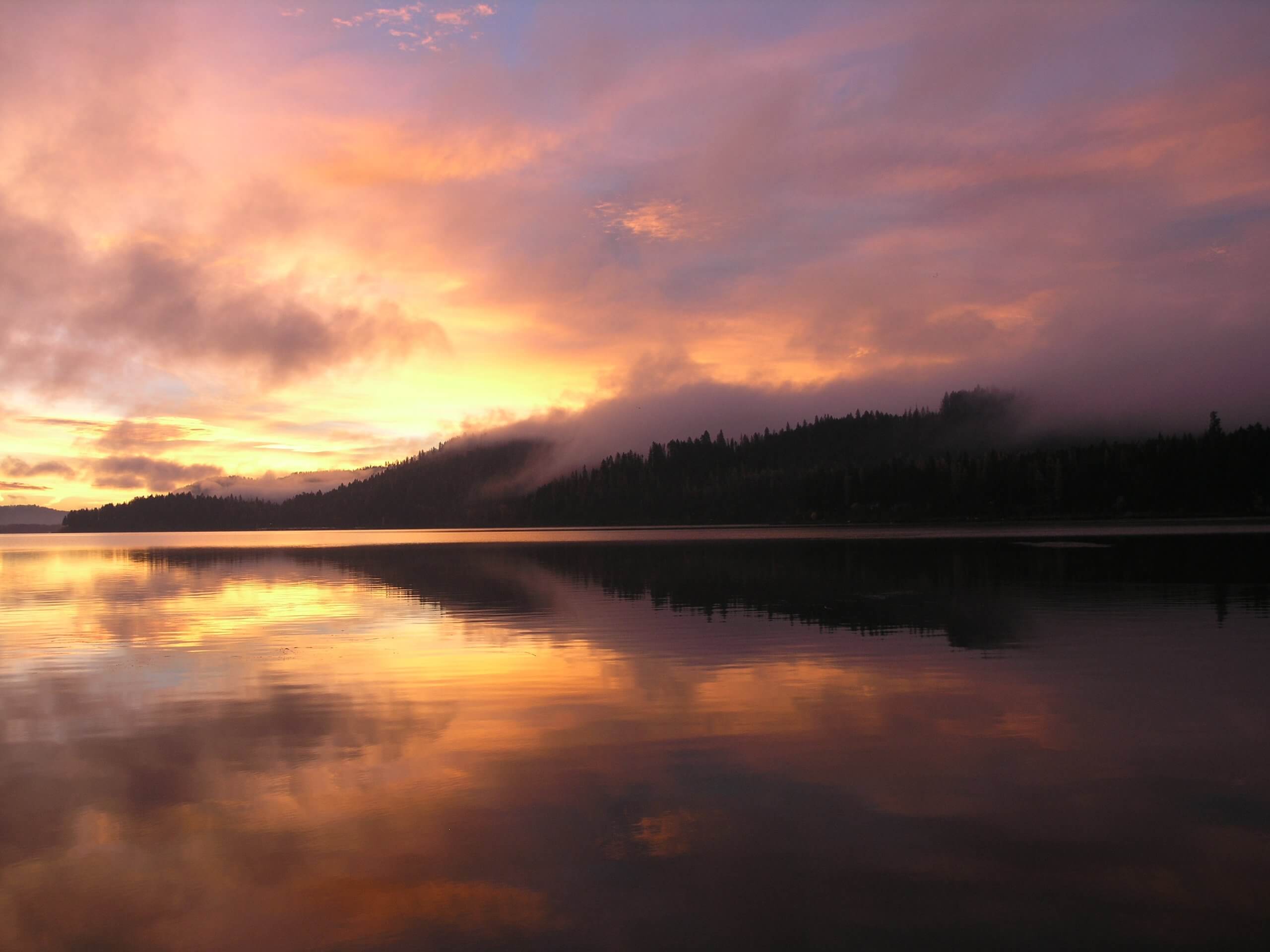 Heyburn State Park dock at sunset.